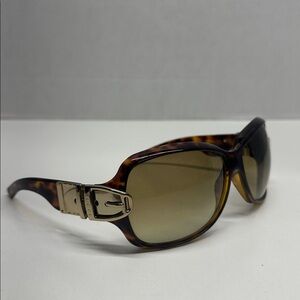 Gucci Sunglasses Glasses Horsebit Logo Oversized Tortoise Brown Vintage Optyl